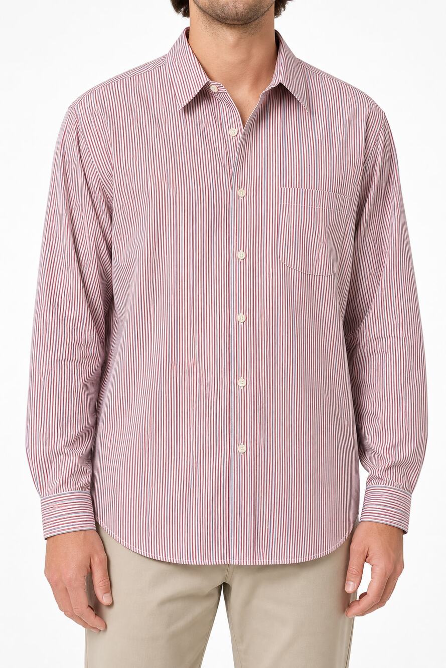 Brooks Brothers The Original Polo Shirt Men's Striped Supima Cotton Lg Non-Iron